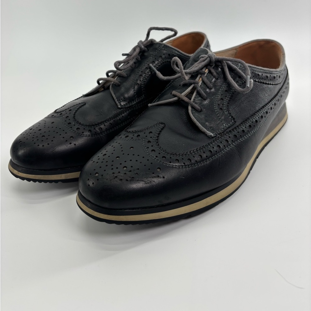 Florsheim limited indigo flux wingtip oxfords 10 black work office comfort - Picture 4 of 14